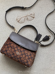 gambar-depan-Coach-Emory-Top-Handle-Bag-In-Signature-Chenille-Truffle-balilene