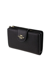 gambar-depan-Coach-Medium-Corner-Zip-Wallet-Black