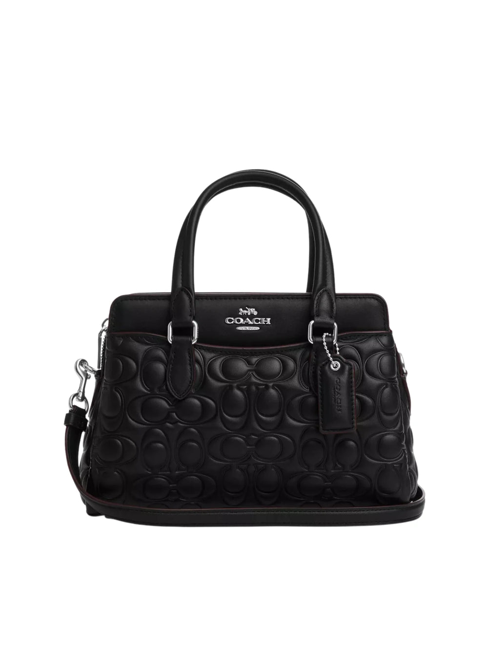 gambar-depan-Coach-Mini-Darcie-Carryall-In-Signature-Leather-Black
