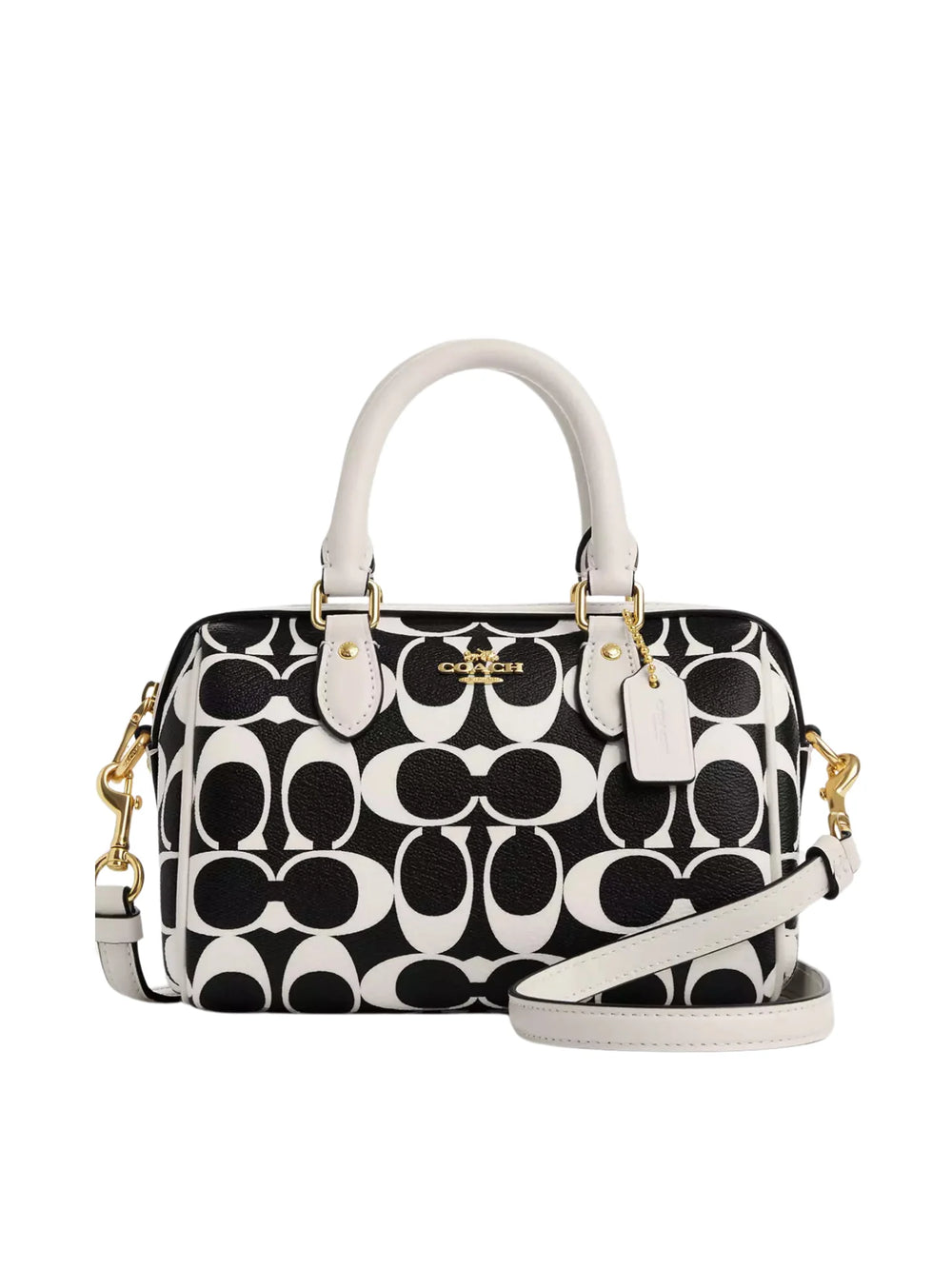 gambar-depan-Coach-Rowan-Mini-In-Signature-Crossbody-Black-Multi