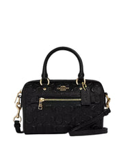 gambar-depan-Coach-Rowan-Mini-Leather-In-Signature-Crossbody-Bag-Black