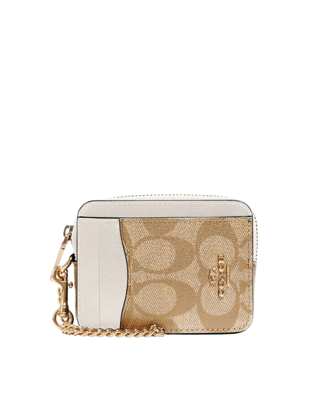 gambar-depan-Coach-Zip-Card-Case-In-Signature-Canvas-Light-Khaki-Chalk