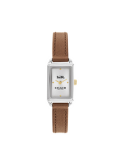 gambar-depan-Coach -Liz -Watch- 24- Mm -White -Dial -Leather -Strap -Saddle