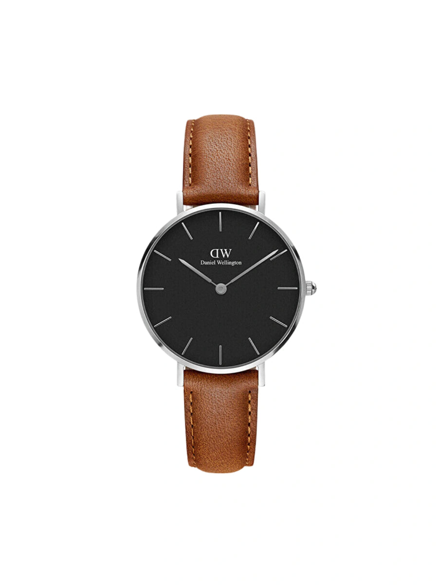 Daniel Wellington Petite Durham 32mm Watch Leather Strap Brown Balilene