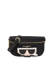 gambar-depan-Karl-Lagerfeld-Amour-Nylon-Belt-Bag-Black