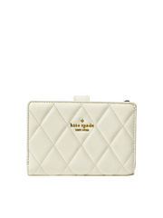 gambar-depan-Kate-Carey-Quilted-Leather-Medium-Compact-Bifold-Wallet-Meringue