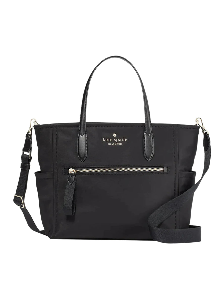 Kate Spade Chelsea Medium Nylon Satchel Bag Black Balilene