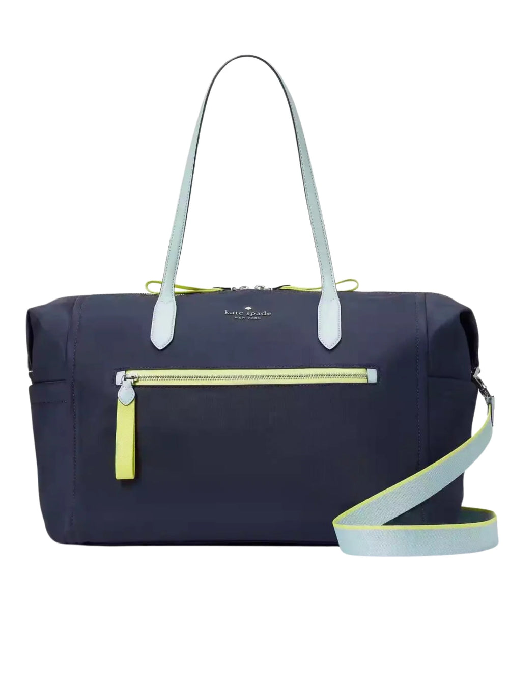 gambar-depan-Kate-Spade-Chelsea-Nylon-Weekender-Bag-Colorblok-Blazer-Blue