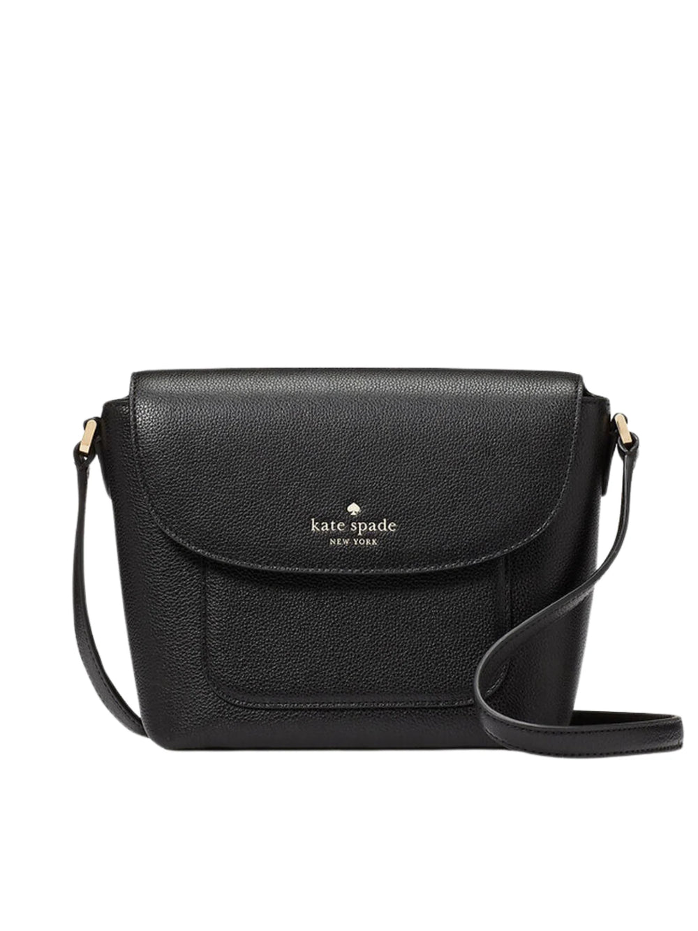 gambar-depan-Kate-Spade-Elsie-Pebbled-Leather-Crossbody-Bag-Black