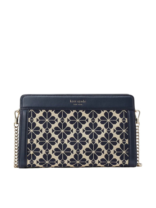 gambar-depan-Kate-Spade-Flower-Jacquard-Medium-Crossbody-Bag-Blue-Multi