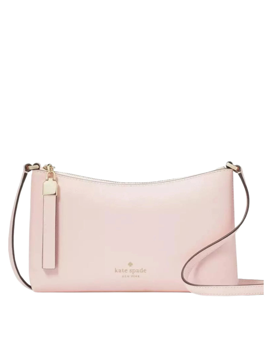 NWT Kate Spade Hilli Crossbody Saffiano Leather Chalk Pink Logo Purse shops Designer