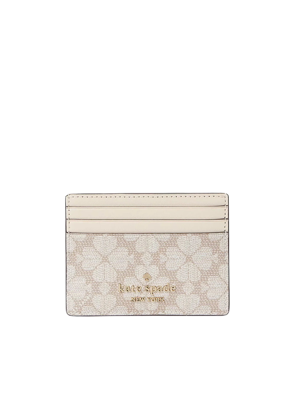 gambar-depan-Kate-Spade-Signature-Flower-Small-Slim-Card-Holder-Dark-Beige-Multi