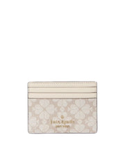 gambar-depan-Kate-Spade-Signature-Flower-Small-Slim-Card-Holder-Dark-Beige-Multi