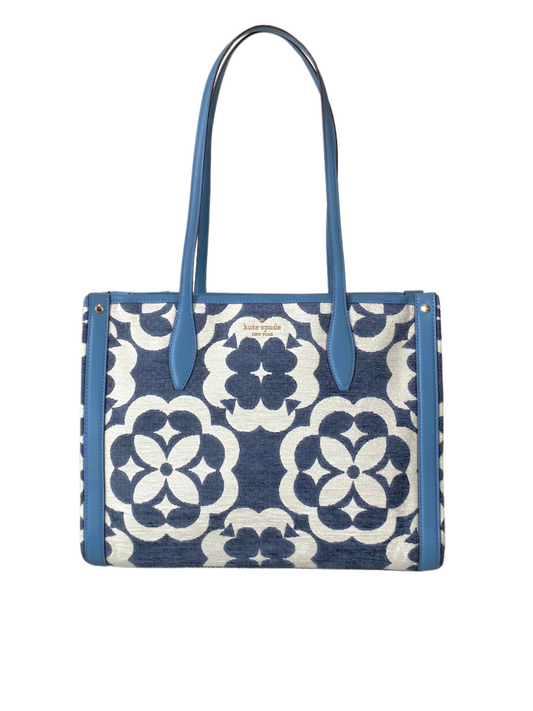 gambar-depan-Kate-Spade-Spade-Flower-Market-Tote-Chenille-Manta-Blue