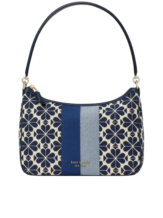 gambar-depan-Kate- Spade -Sam- Spade-Flower- Jacquard -Small -Convertible -Shoulder- Bag- Blue- Multi