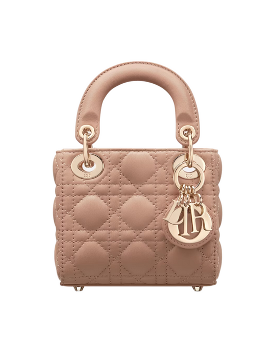 gambar-depan-Lady -Dior- Micro -Bag- Cannage -Lambskin- Rose- Des -Vents