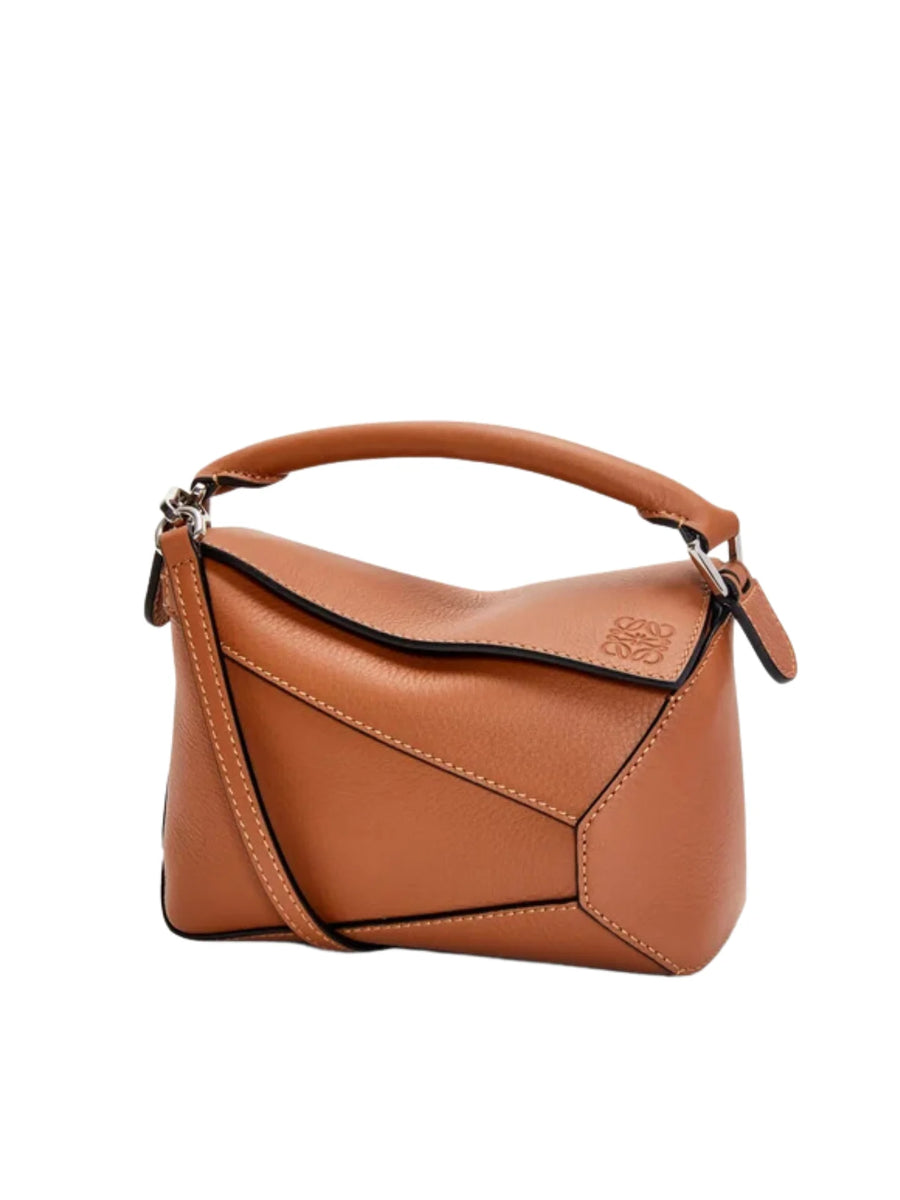 Loewe Mini Puzzle Bag In Classic Calfskin Tan Balilene