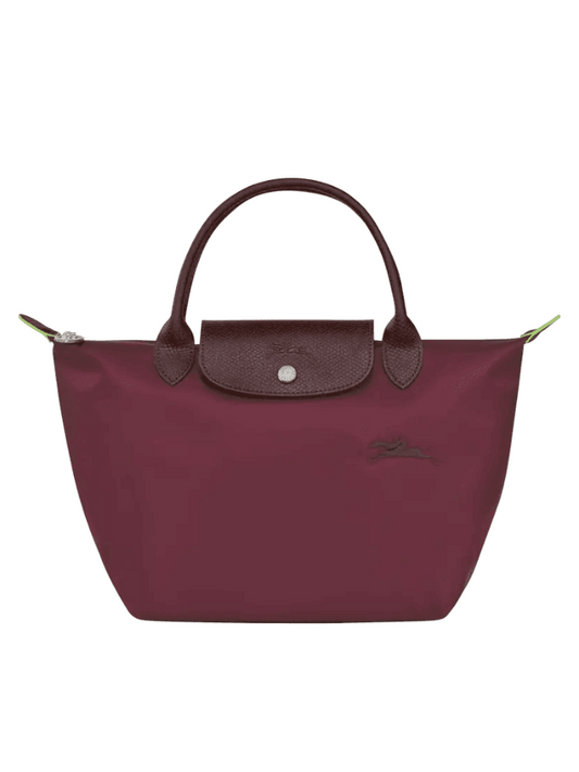 gambar-depan-Longchamp-Le-Pliage-Green-Small-Top-Handle-Bag-Bordeaux