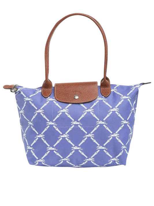 gambar-depan-Longchamp-Le-Pliage-Medium-Lattice-Logo-Horse-Print-LavandeWEBP