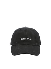 gambar-depan-Mark-Gong-BITE-ME-Distressed-Baseball-Cap-Black