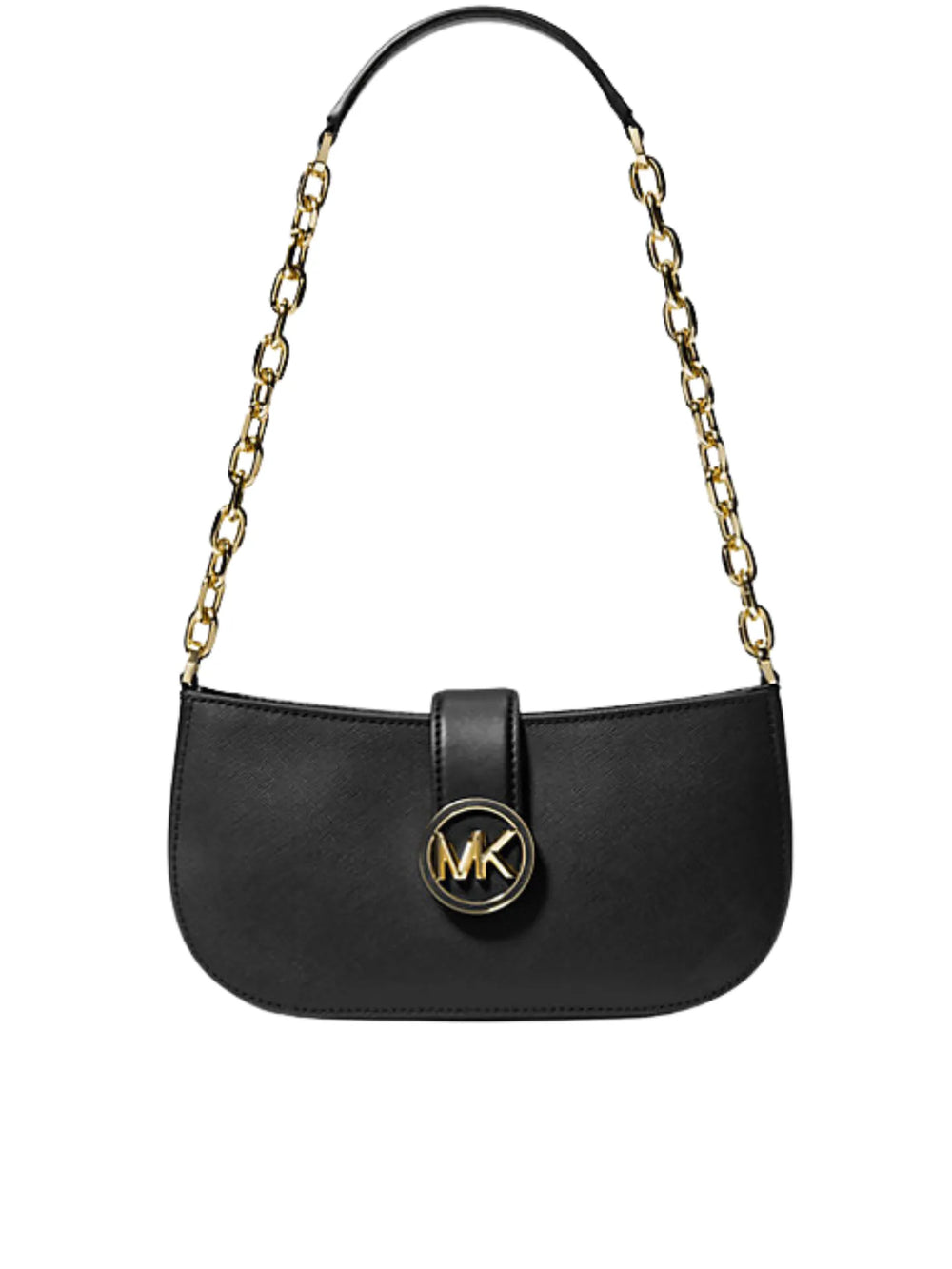 gambar-depan-Michael-Kors-Carmen-Small-Pouchette-Shoulder-Bag-Black