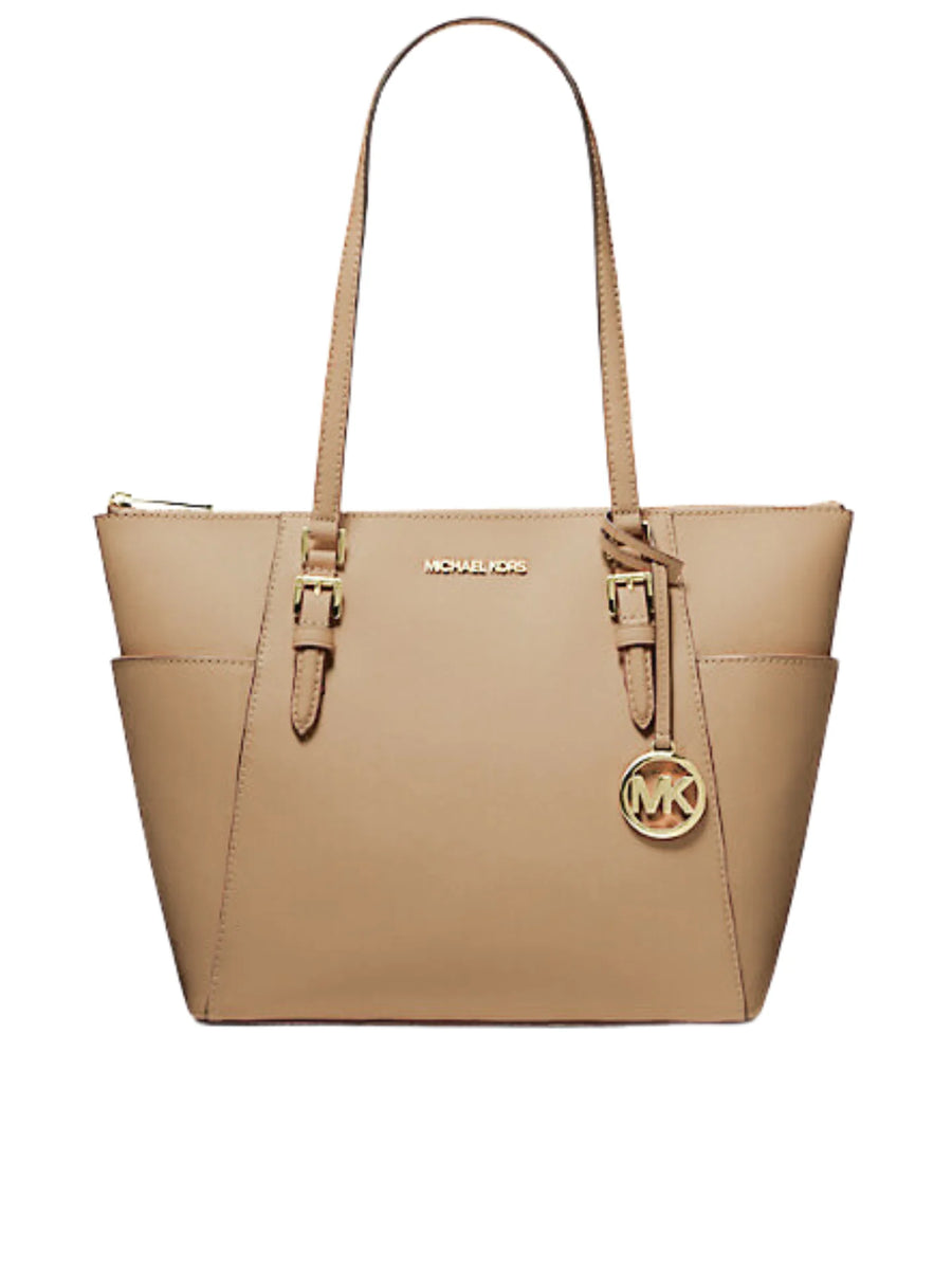 Micheal Kors 2024 Charlotte Large Saffiano Leather Top-Zip Tote Bag