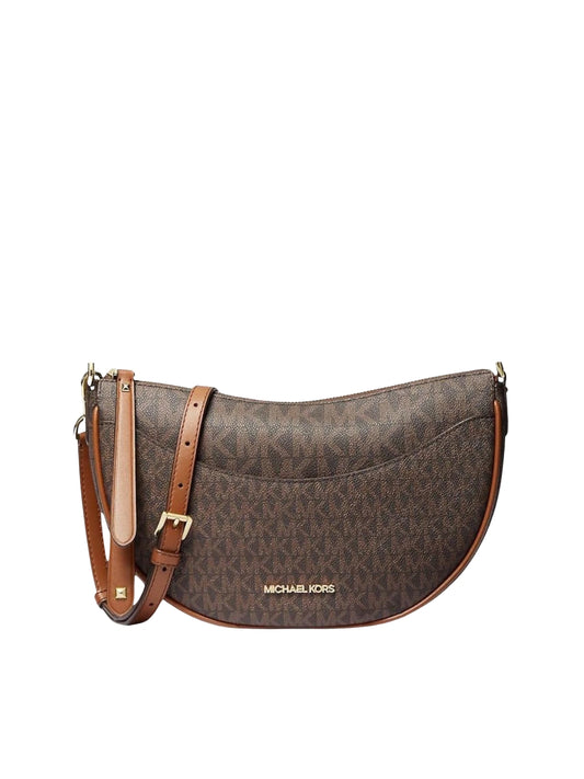 gambar-depan-Michael-Kors-Dover-Small-Logo-Crossbody-Bag-Brown