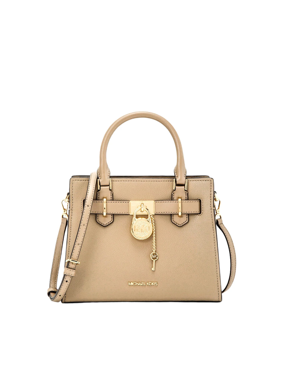 Michael Kors Hamilton Extra Small Satchel Leather Crossbody Bag Camel Balilene