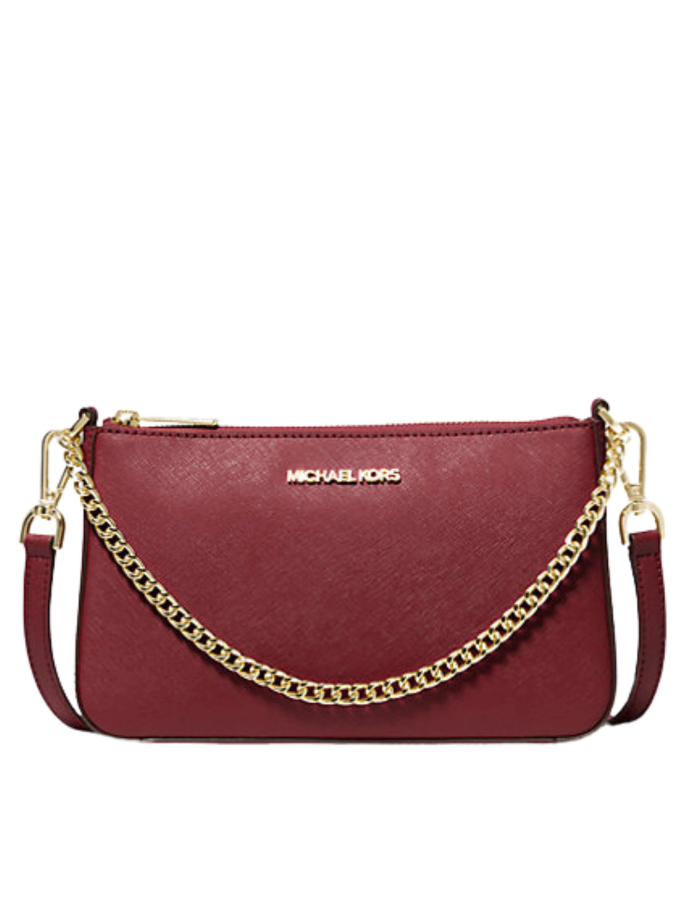 gambar-depan-Michael-Kors-Jet-Set-Medium-Saffiano-Leather-Crossbody-Bag-Dark-Cherry