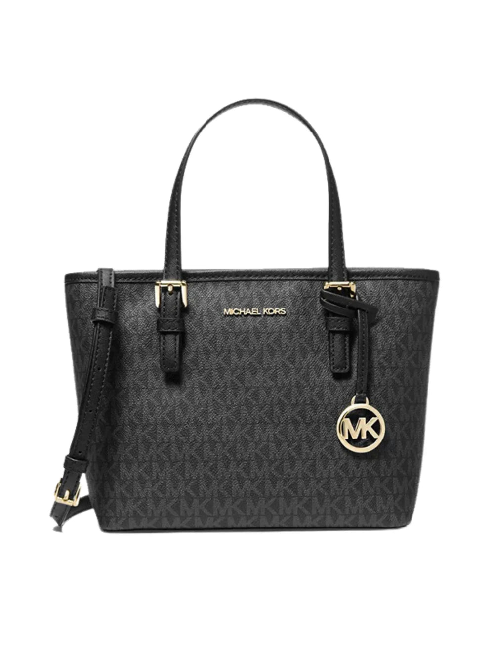 gambar-depan-Michael-Kors-Jet-Set-Travel-Extra-Small-Convertible-Top-Zip-Tote-Black