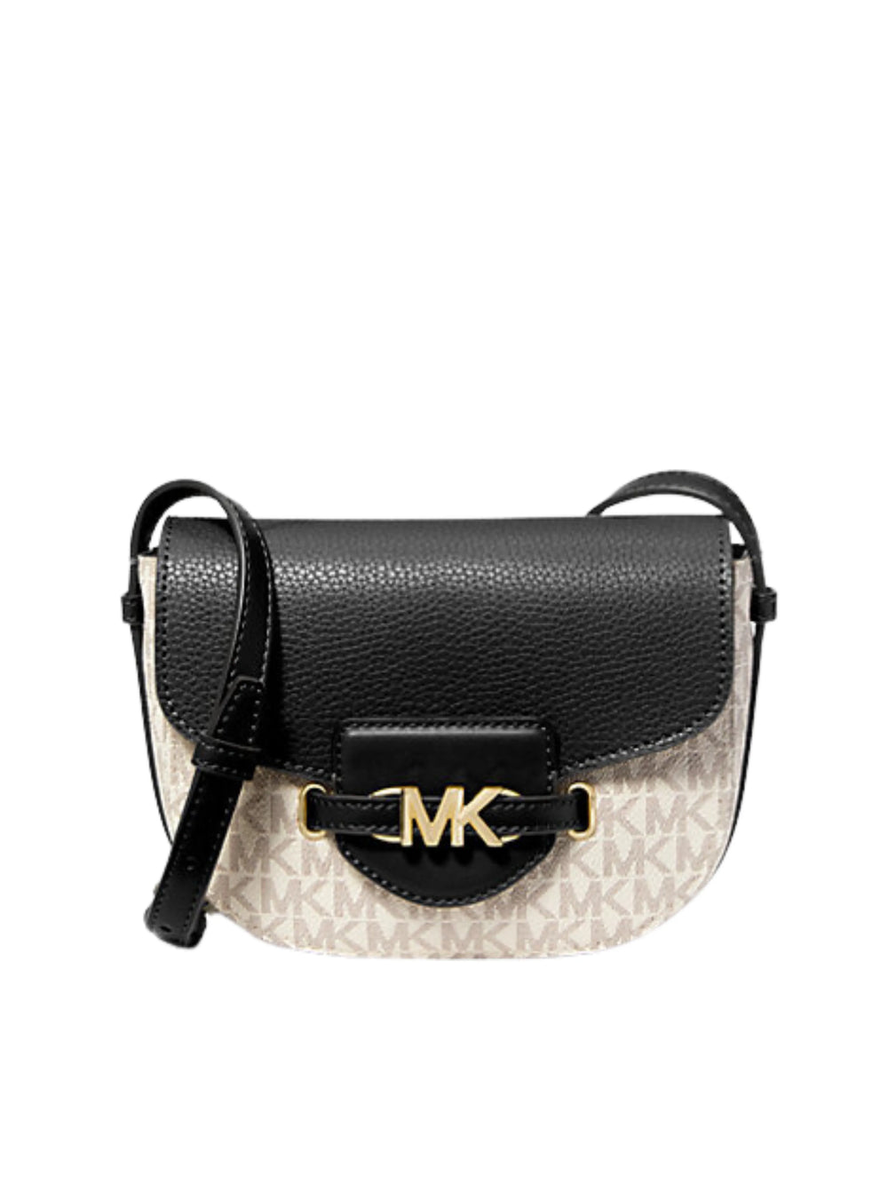 gambar-depan-Michael-Kors-Reed-Small-Logo-In-Leather-Crosbody-Bag-Black