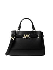 gambar-depan-Michael-Kors-Reed-Small-Two-Tone-Pebbled-Leather-Belted-Satchel-Bag-BlackWEBP