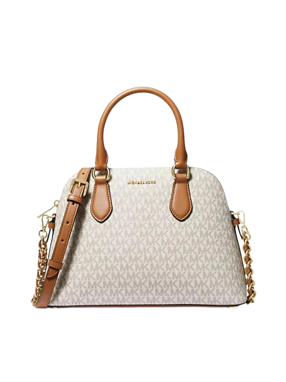 gambar-depan-Michael-Kors-Veronica-Medium-Logo-Dome-Satchel-Vanilla