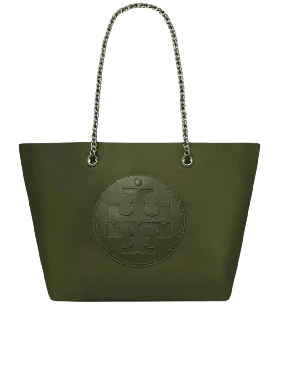 【新品】トリーバーチELLA CHAIN TOTE Olive Green gambar-depan-Tory-Burch-Ella-