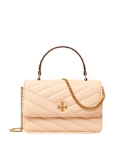 gambar-depan-Tory-Burch-Kira-Chevron-Mini-Top-Handle-Chain-Wallet-Apricot