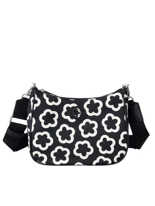 gambar-depan-Tory-Burch-Nylon-Printed-Web-Convertible-Crossbody-Bag-The-Flower-Black-Ivory