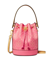 gambar-depan-Tory-Burch-T-Monogram-Contrast-Embossed-Mini-Bucket-Rose-Pink-Multi
