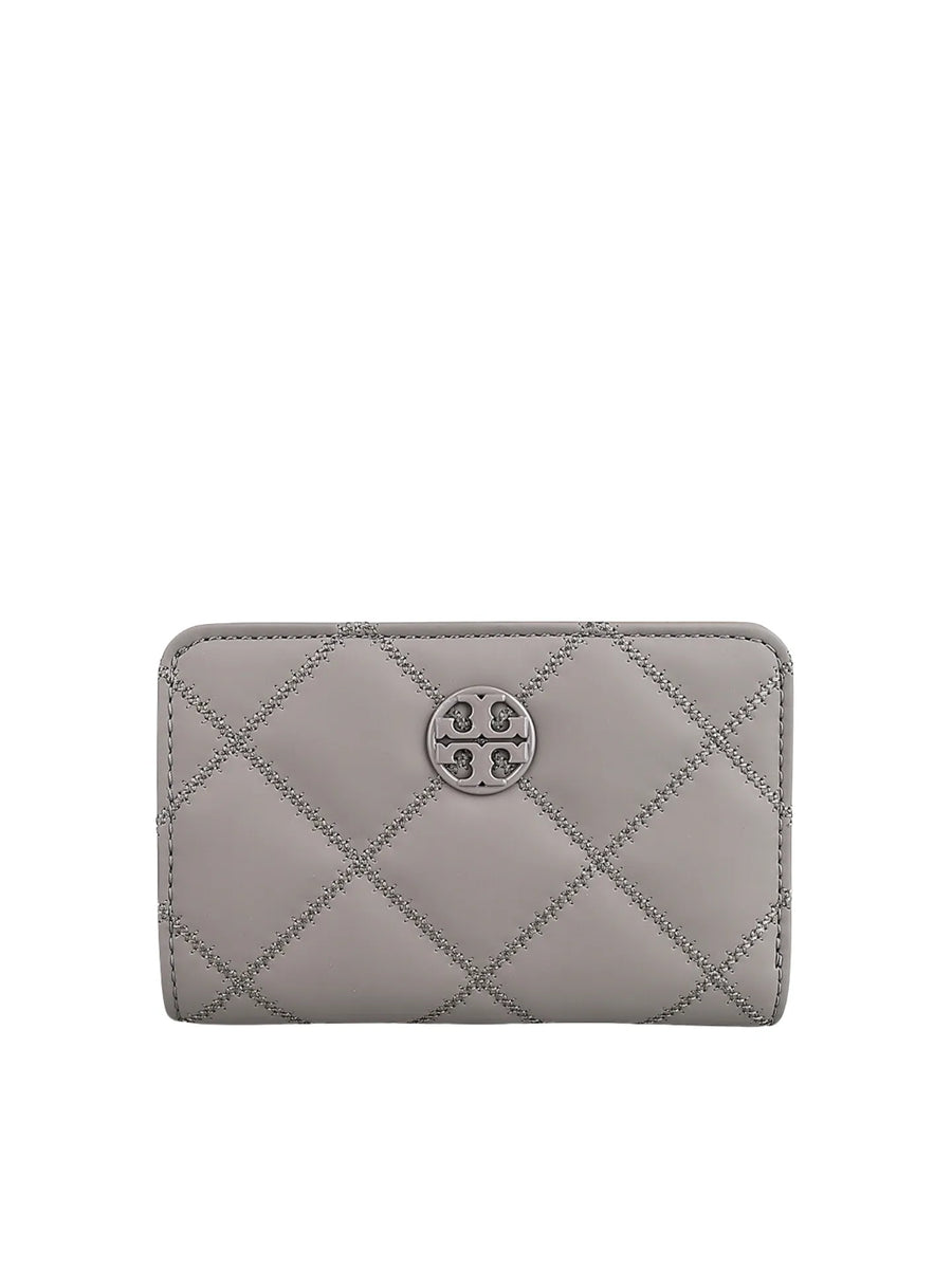 Tory Burch Willa Matte Medium Wallet Grey Heron – Balilene