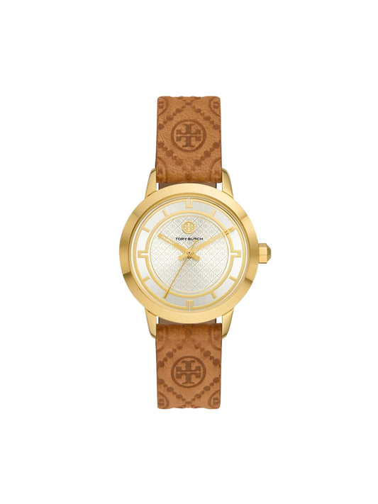 gambar-depan-Toy-Burch-Goldtone-Stainless-Steel-_-Monogram-Leather-Strap-WatchWEBP