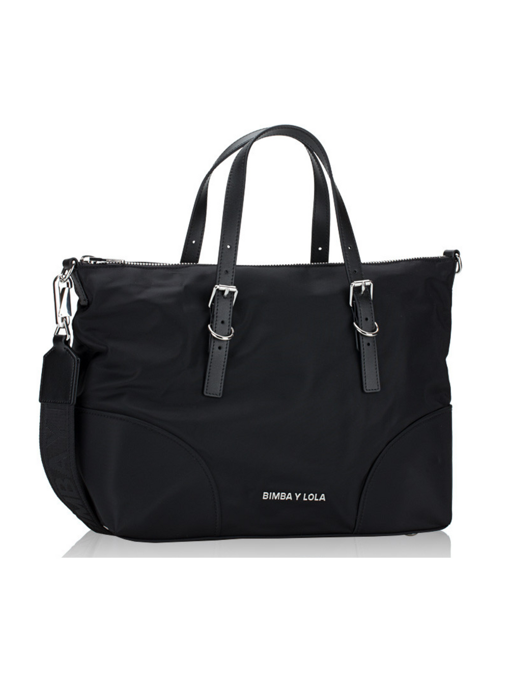 gambar-depan1-Bimba-Y-Lola-Nylon-Large-Shopper-Black_1
