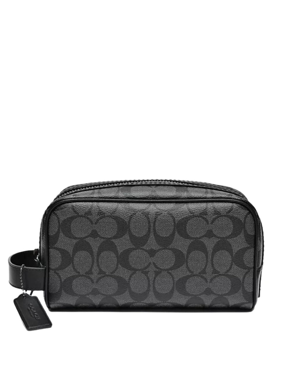 gambar-depan1-Coach-Small-Travel-Kit-In-Signature-Canvas-Charcoal-Black