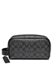 gambar-depan1-Coach-Small-Travel-Kit-In-Signature-Canvas-Charcoal-Black