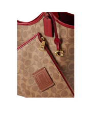 gambar-detail-Coach-Box-Program-Coated-Canvas-Signature-Day-Tote-Bag-Tan-Rust