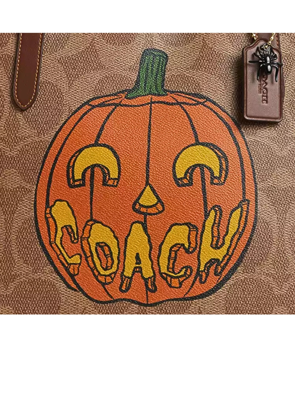 gambar-detail-Coach-City-Tote-Bag-In-Signature-Canvas-With-Halloween-Print-Tan-Multi