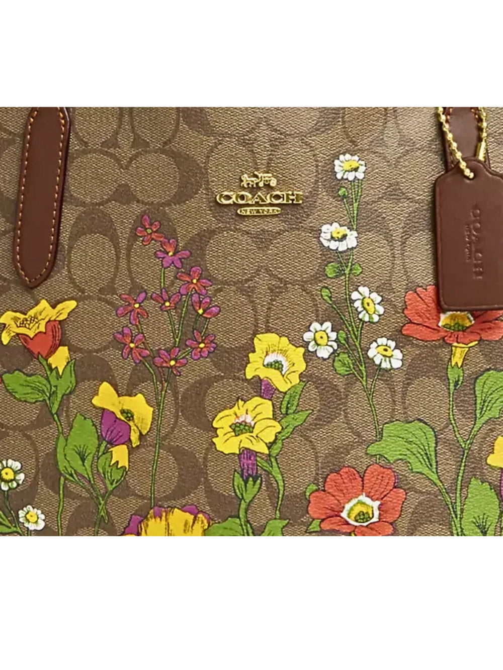 gambar-detail-Coach-City-Tote-In-Signature-Canvas-With-Floral-Print-Khaki-Multi