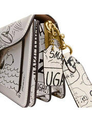 gambar-detail-Coach-Coach-X-Peanuts-Tabby-Shoulder-Bag-26-With-Newspaper-Print-Chalk-Multi