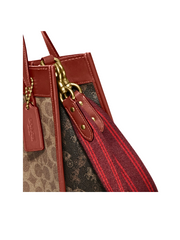 gambar-detail-Coach-Field-Tote-22-In-Signature-Canvas-With-Horse-And-Carriage-Print-Tan-Multi