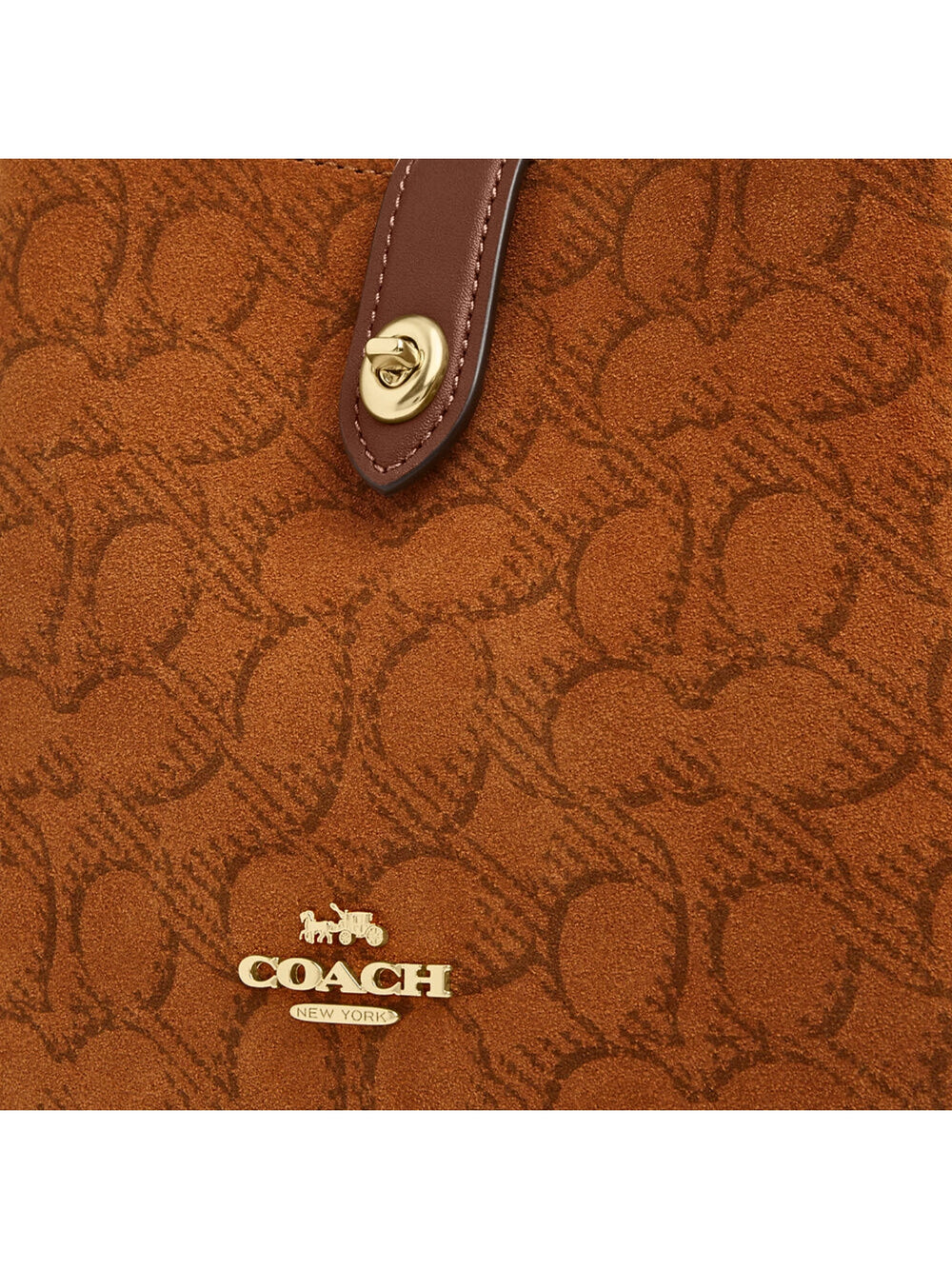 gambar-detail-Coach-Hadley-Mini-Crossbody-Bag-In-Signature-Suede-Caramel