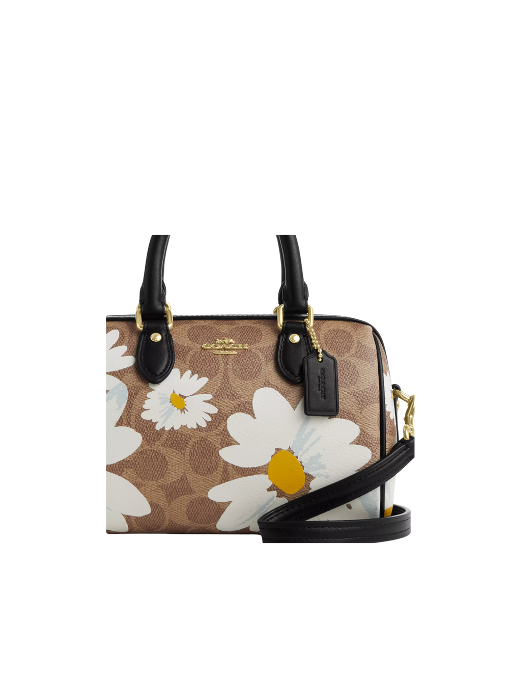 gambar-detail-Coach-Mini-Rowan-Crossbody-Bag-In-Signature-Canvas-With-FloraL-Print-Tan-Multi
