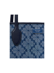 gambar-detail-Kate-Spade-Flower-Jacquard-Denim-Bleecker-Large-Tote-Parisian-Navy-Multi
